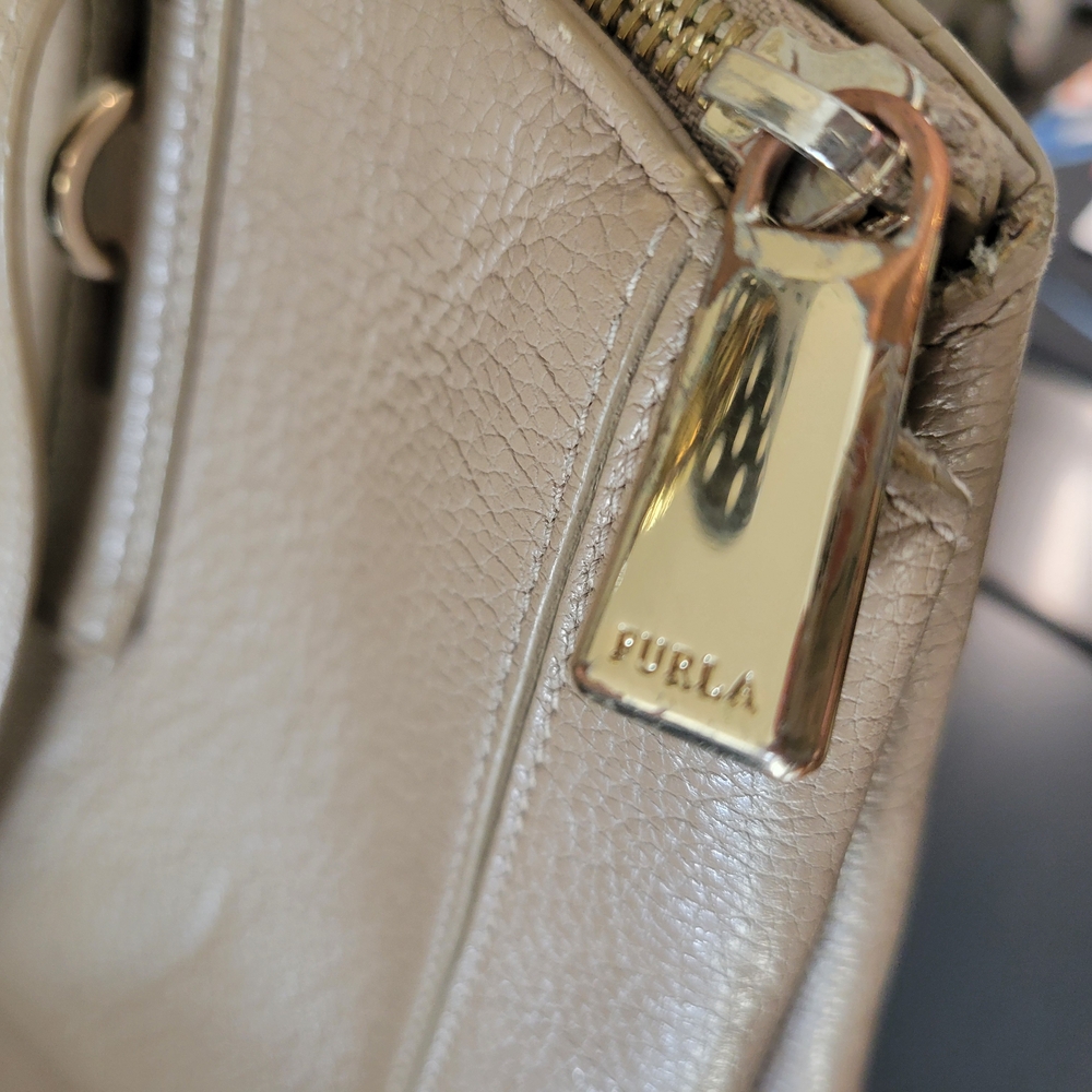 Furla Taupe Leather Tote Bag - Picture 5 of 13